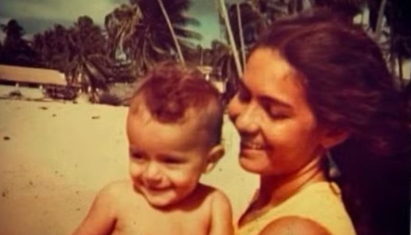 Heloísa Helena com o filho mais velho, Sacha