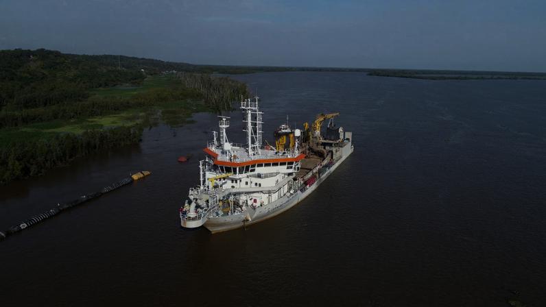 Trecho argentino da hidrovia Paraguai-Paraná tem 1,4 mil quilômetros de extensão. (Foto: Divulgação/Ministério da Economia da Argentina)