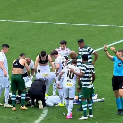 Luan Peres deixa ambulância após bolada durante jogo
