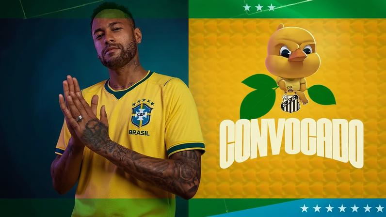 Santos publica figurinha de Neymar após convocação à seleção brasileira — Foto: Reprodução
