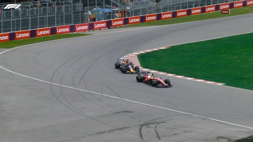 Ultrapassagem de Lewis Hamilton sob Max Verstappen