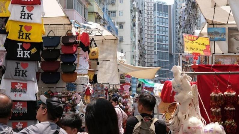 Feira de rua em Hong Kong