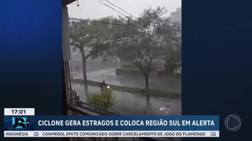 Ciclone derruba temperaturas, causa estragos no Sul e pode provocar neve no fim de semana
