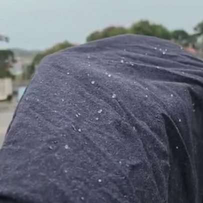 Santa Catarina registra chuva congelada em fenômeno meteorológico incomum
