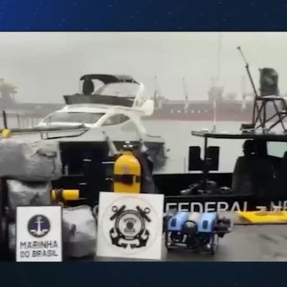 Marinha e PF encontram 341 kg de cocaína em casco de navio no porto de Santos