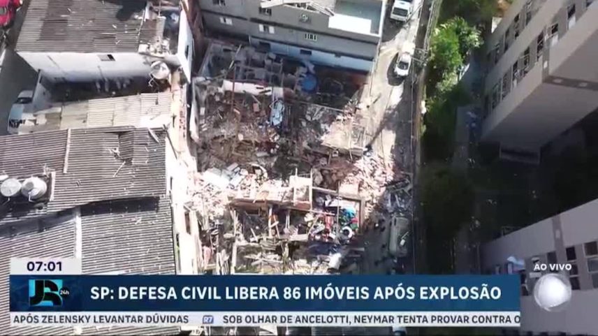 Defesa Civil libera 86 imóveis após explosão no Jaguaré, na zona oeste de São Paulo