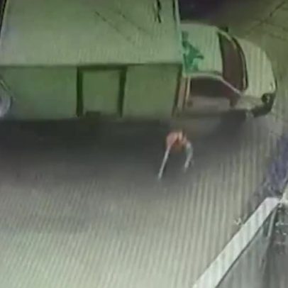 Homem escapa por segundos de caminhão desgovernado em Manaus
