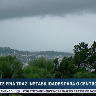 Frente fria avança e causa instabilidades no Centro-Sul do país