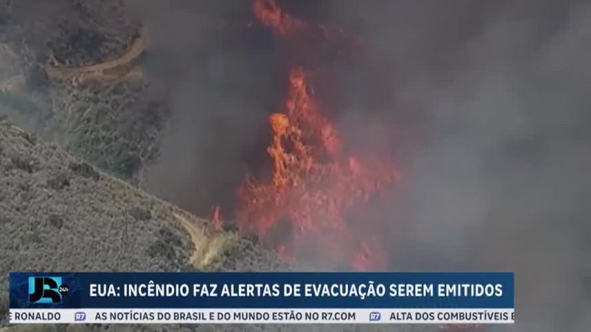 Incêndio florestal consome 520 hectares na Califórnia