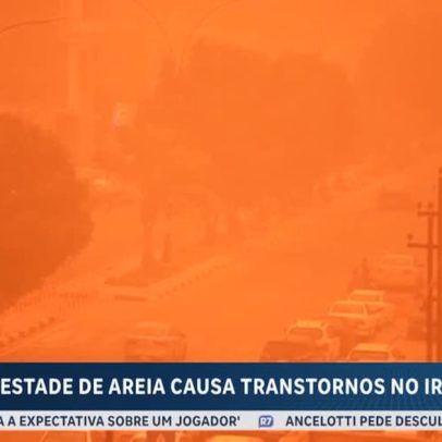 Tempestade de areia atinge Najaf, no Iraque