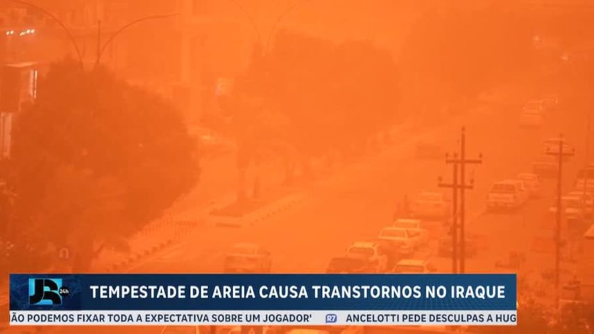 Tempestade de areia afeta Najaf, no Iraque