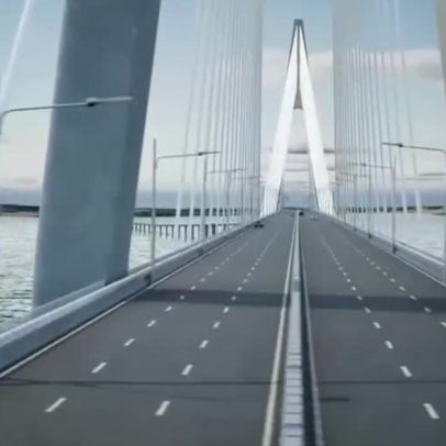 Navio com 800 toneladas de peças da Ponte Salvador-Itaparica chega à Bahia