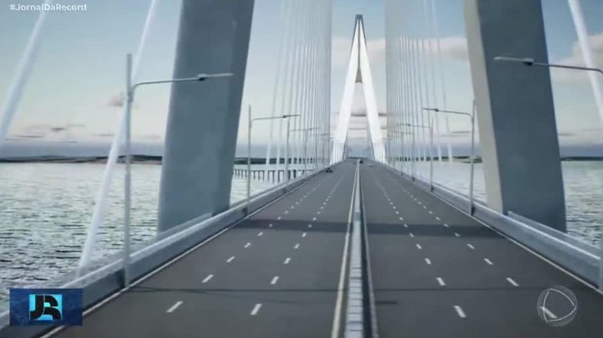 Navio com 800 toneladas de peças da Ponte Salvador-Itaparica chega à Bahia