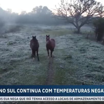 Frio persiste no Rio Grande do Sul com temperaturas negativas