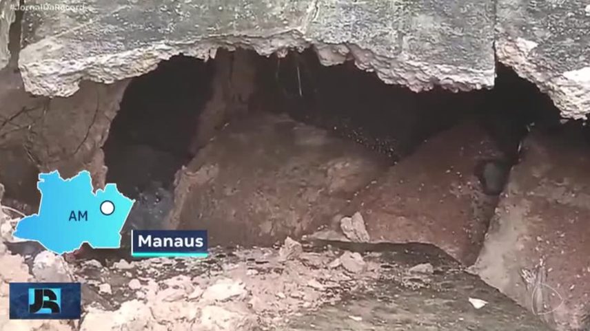 Moradores de Manaus registraram o momento em que um muro caiu na capital do Amazonas por causa das chuvas.