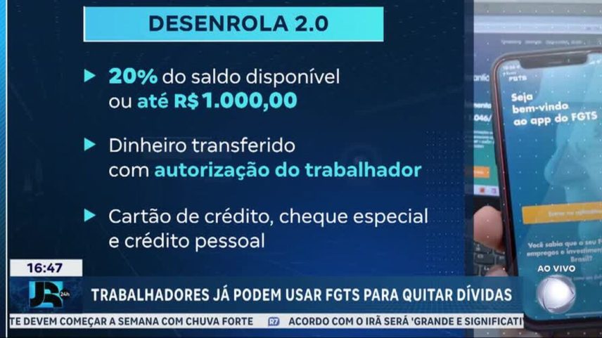 FGTS pode ser usado a partir desta segunda (25) para quitar dívidas