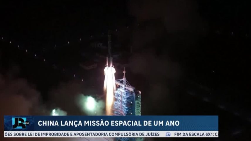China lança missão que manterá astronauta um ano no espaço