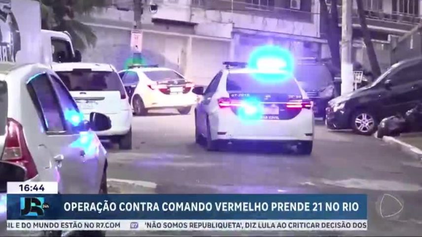 Operação da Polícia Civil contra o Comando Vermelho prende 21 suspeitos no Rio de Janeiro