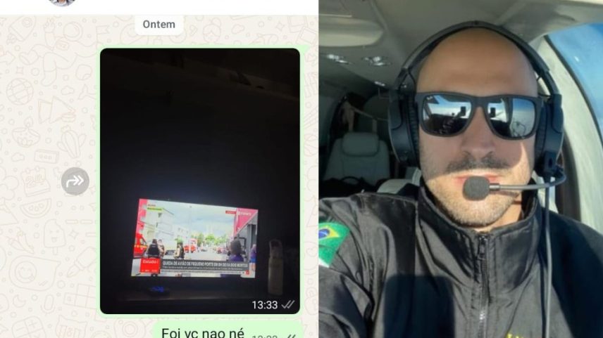 Irmã de piloto de avião que bateu em prédio em BH mandou mensagem para ele quando viu notícia pela TV. — Foto: Cedida/ Keli Pereira