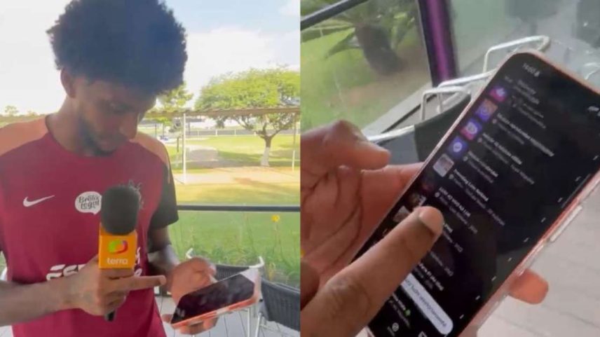 Hugo Souza mostra últimas músicas tocadas em seu celular