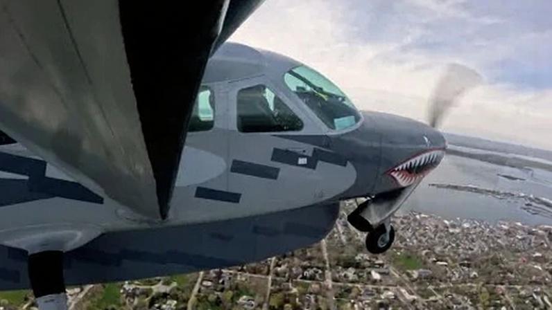 Um piloto de IA pilota um Cessna Caravan sobre o estado de Rhode Island durante um voo de teste para a Merlin Labs
