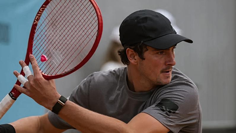 João Fonseca em treino no Masters 1000 de Madri (Reprodução)