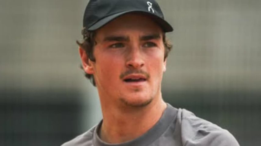 João Fonseca em treino no Masters 1000 de Madri (Foto: Divulgação/ATP)