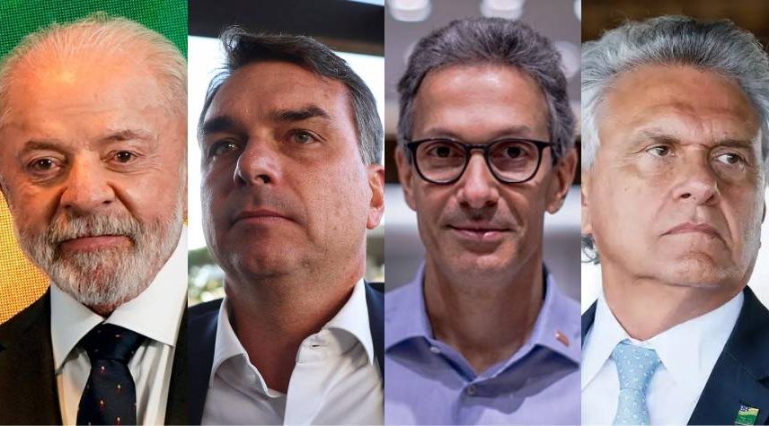 Luiz Inácio Lula da Silva: Elizabeth Frantz / Reuters Flávio Bolsonaro: Adriano Machado / Reuters Romeu Zema: Divulgação Ronaldo Caiado: Isac Nóbrega/PR
