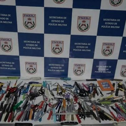 Polícia apreende 185 objetos proibidos antes de show