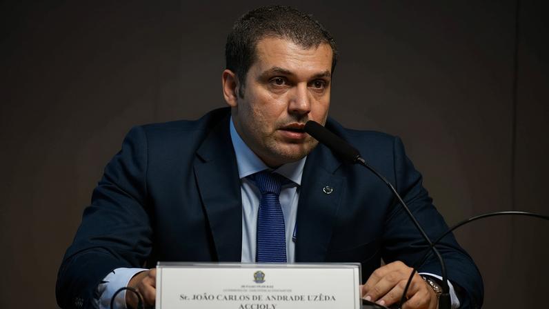 Accioly, presidente interino da CVM: Resultado da votação reforça importância da correta destinação da taxa de fiscalização — Foto: Geraldo Magela/Agência Senado