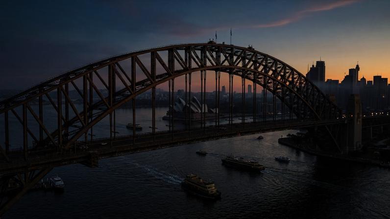 Ponte da Baía de Sydney: arco de aço de 134 m desde 1932