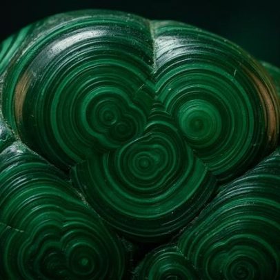 Minério de faixas verdes, rico em cobre, decora palácios imperiais