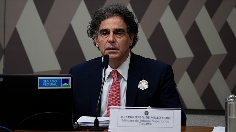 Presidente do TST Luiz Philippe Vieira de Mello Filho: polêmica e suspeitas de movimentação rumo ao STF (Pedro França/Agência Senado)
