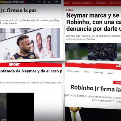 Reconciliação entre Neymar e Robinho Jr. repercute na Europa