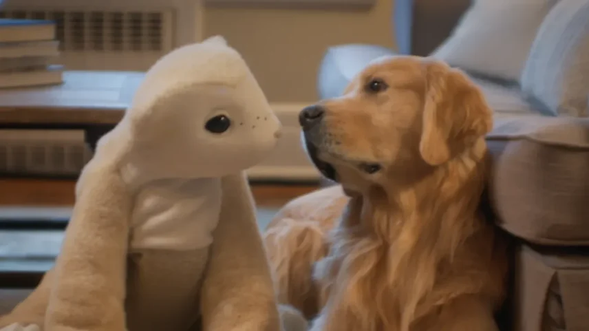 Ami pode até fazer Yoga e fazer companhia, sendo basicamente uma alternativa artificial a um pet de verdade (imagem: divulgação/Familiar Machines & Magic)