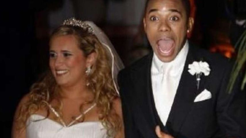 Vivian e Robinho se casando