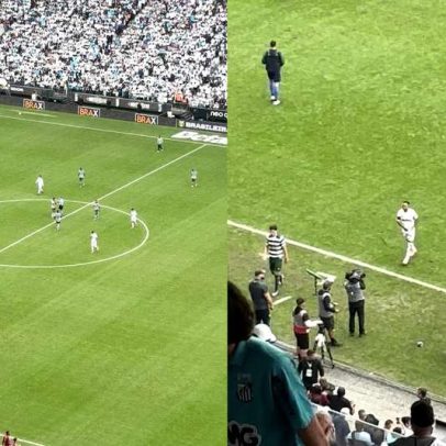 Torcida do Santos protesta após show do Coritiba; Neymar sai irritado