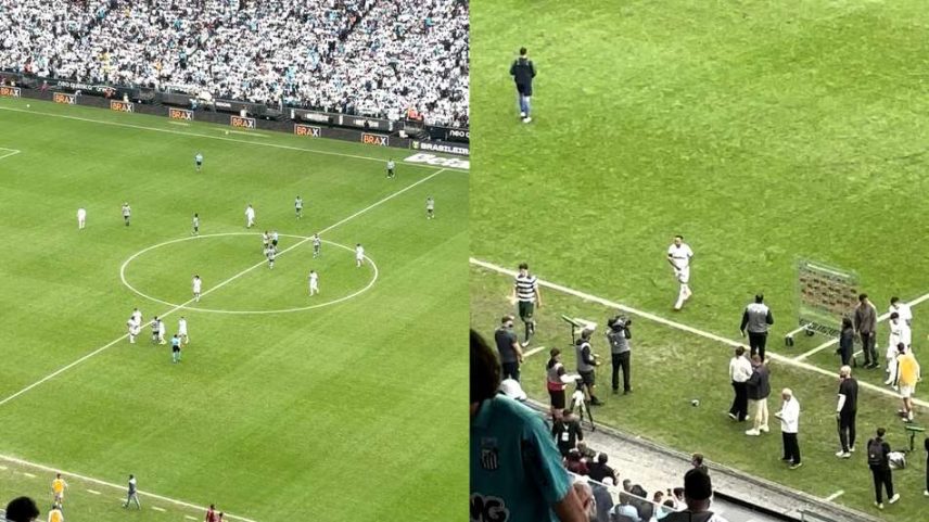Torcida do Santos protesta após show do Coritiba; Neymar sai irritado