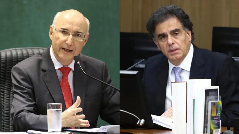 O ministro Ives Gandra Martins Filho e o presidente do TST, Vieira de Mello Filho, trocaram farpas no plenário. (Foto: Aldo Dias/TST / Rômulo Serpa/Agência CNJ)