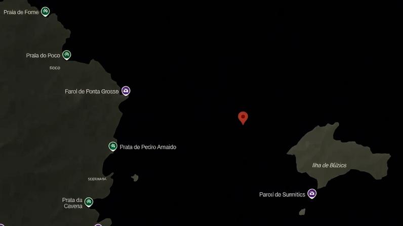 Colete é encontrado em área distante de onde mulher foi resgatada em Ilhabela • Créditos: Grupamento de Bombeiros Marítimo