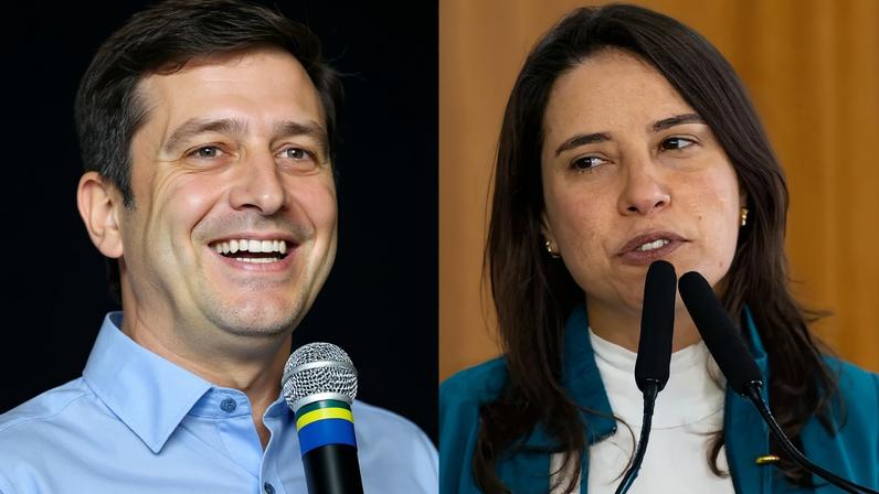 Ex-prefeito do Recife João Campos (PSB) e a governadora de Pernambuco, Raquel Lyra (PSD)