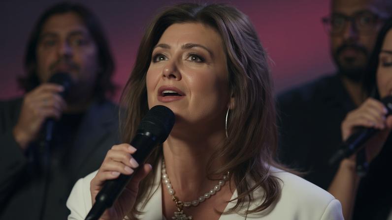 Joni Lamb at the memorial service.