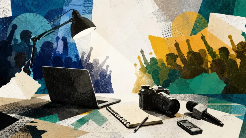 Os jornalistas independentes não se acham mais importantes do que as informações, do que o conteúdo que entregam. (Foto: Imagem criada utilizando Open AI/Gazeta do Povo)