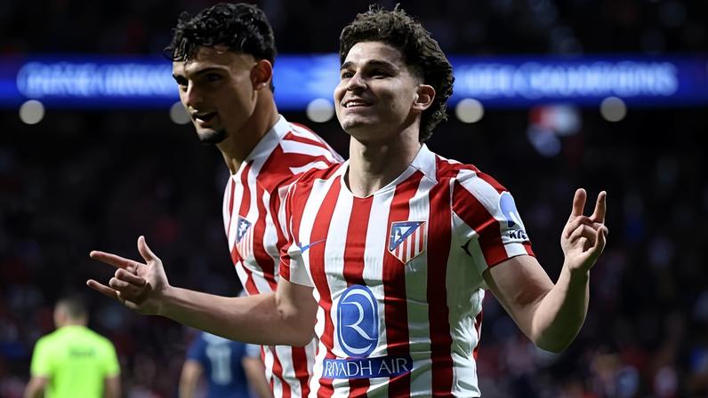 Julián Álvarez, do Atlético de Madrid, está na mira do Barcelona