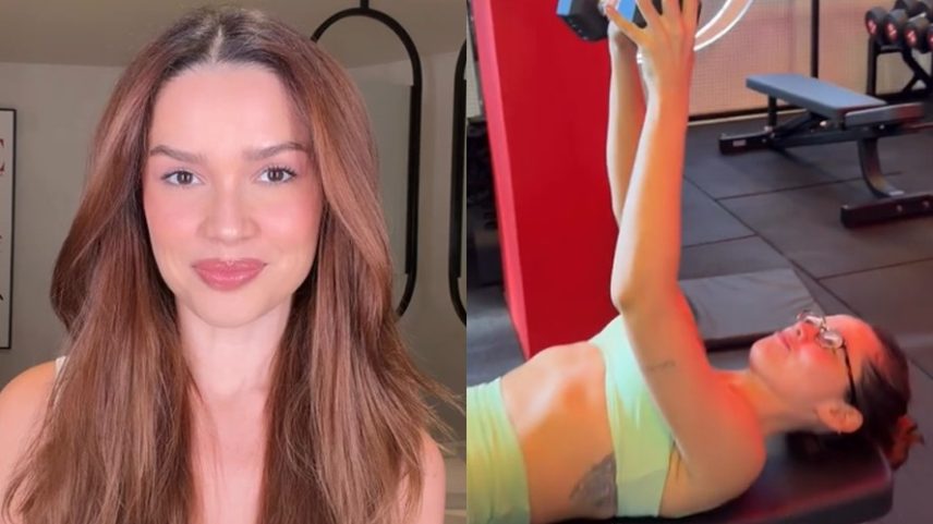 De top e short, Juliette mostra 'sofrimento' na academia ao retomar rotina de treinos — Foto: Reprodução/Instagram