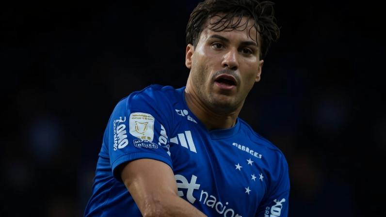 Kaio Jorge comemora gol de pênalti pelo Cruzeiro contra a Chape