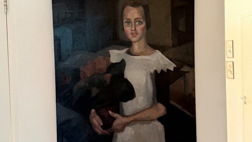 An image of 'Portrait of a Young Girl', by the Dutch artist Toon Kelder, shared by Arthur Brand on X.