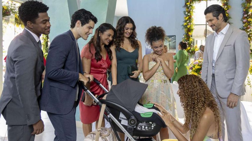 Kellen e Zé Maria se casam Júnior (Guthierry Sotero), Raul (Paulo Mendes), Lígia (Dira Paes), Gerluce (Sophie Charlotte), Joélly (Alana Cabral). Viviane (Gabriela Loran) e Paulinho (Romulo Estrela) em volta da bebê