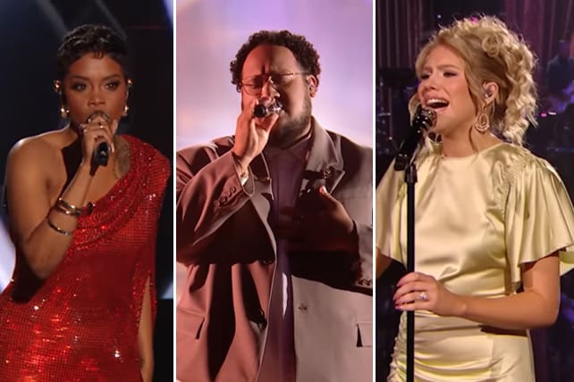 Jordan McCullough no Top 3 do Idol junto de Hannah Harper e Keyla Richardson