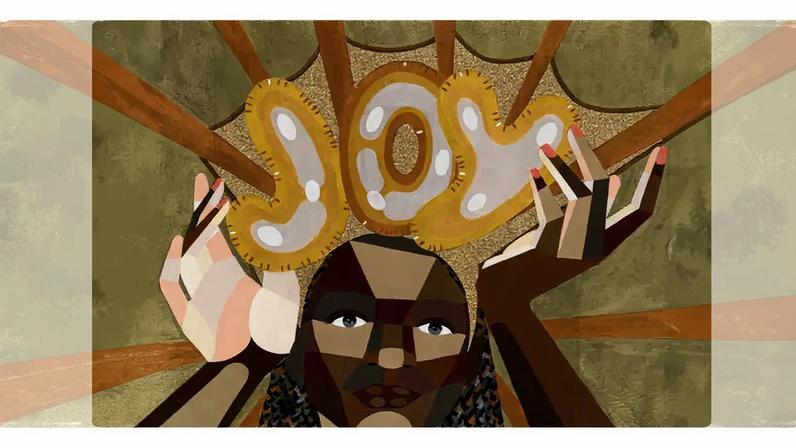 Derrick Adams instala retrato monumental de Koyo Kouoh na Bienal de Veneza
